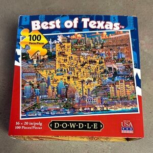 Dowdle Best of Texas 100-Piece Puzzle - Multicolor